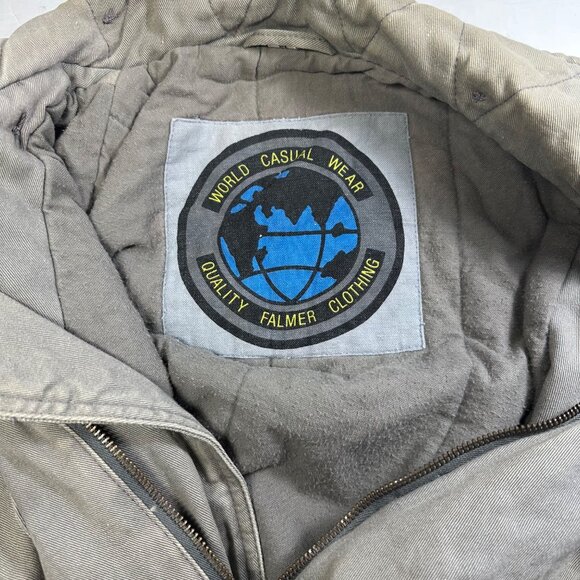 Vintage Falmer Workwear Bomber Jacket Mens Medium Thrashed Distressed See Photos - Picture 4 of 9